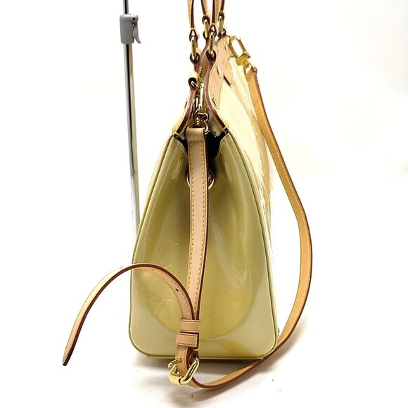 Authentic Louis Vuitton Brea MM Yellow Vernis Hand Bag mn517-112725 - Picture 4 of 16